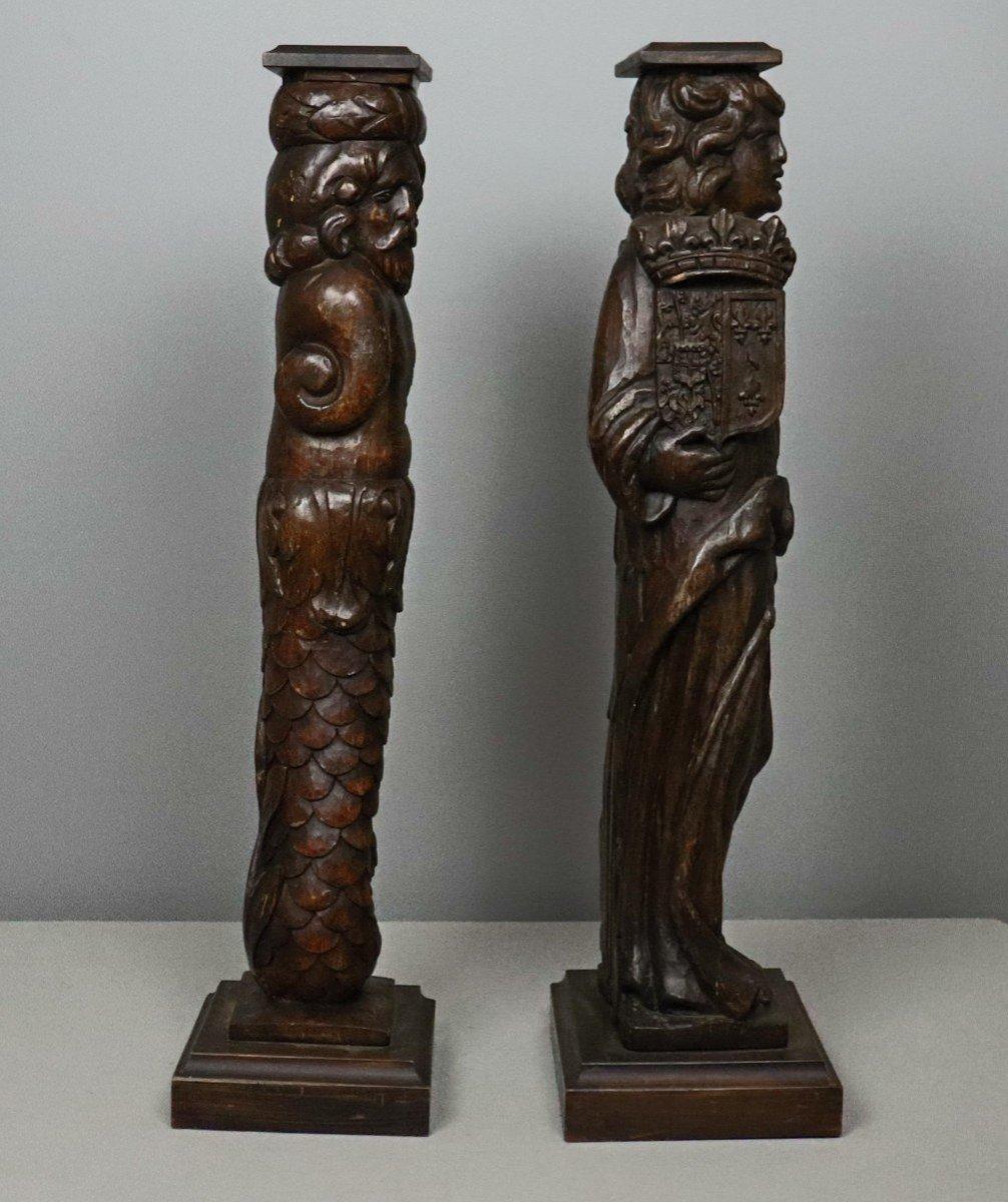 Paar Statuen aus dem XVII. im Angebot 3