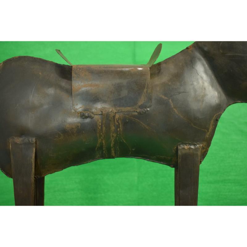 Pair x French Metal Horses For Sale 8