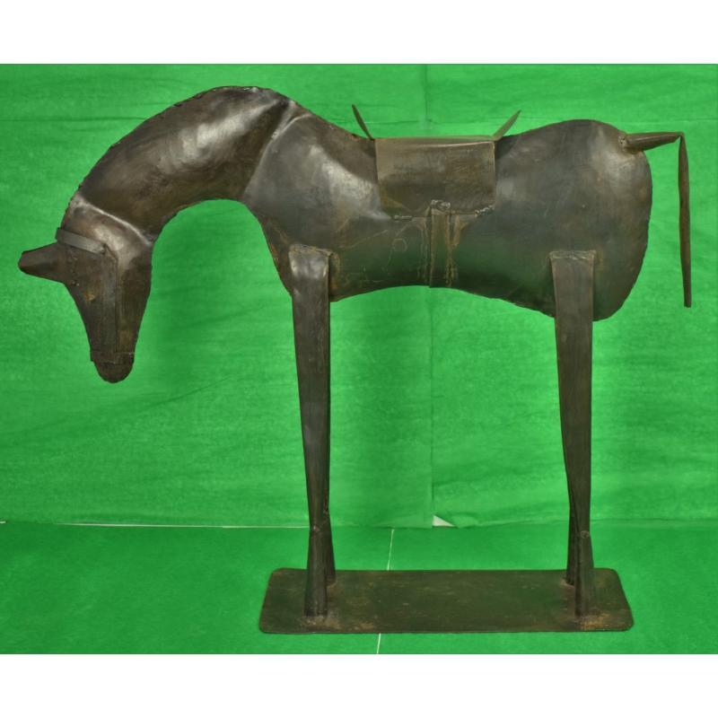 Pair x French Metal Horses For Sale 10