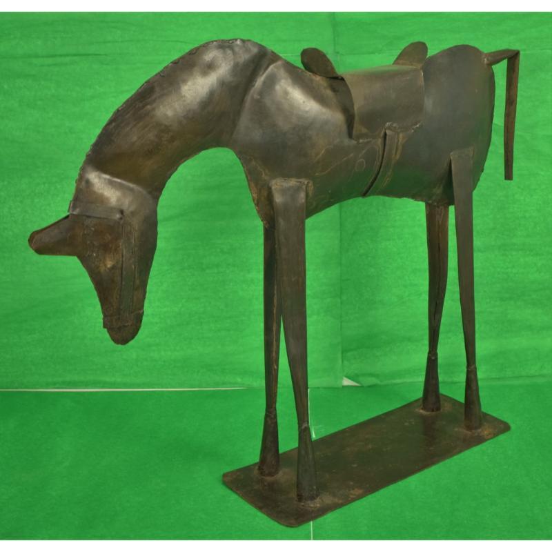Pair x French Metal Horses For Sale 4