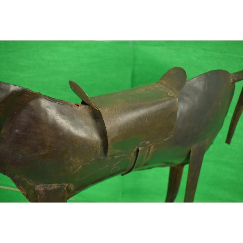 Pair x French Metal Horses For Sale 5