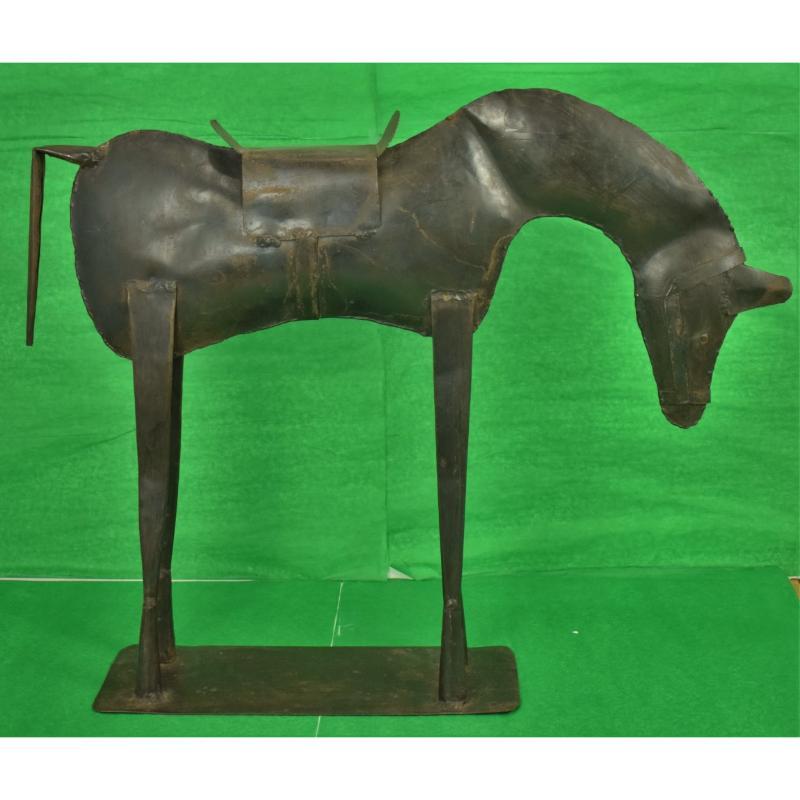 Pair x French Metal Horses For Sale 7