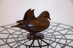 Patinated Bronze Mandarin Duck by Geoffrey Dashwood