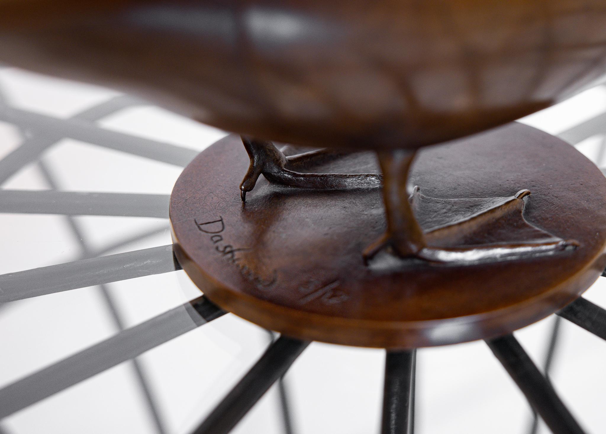 Canard mandarin en bronze patiné par Geoffrey Dashwood en vente 2