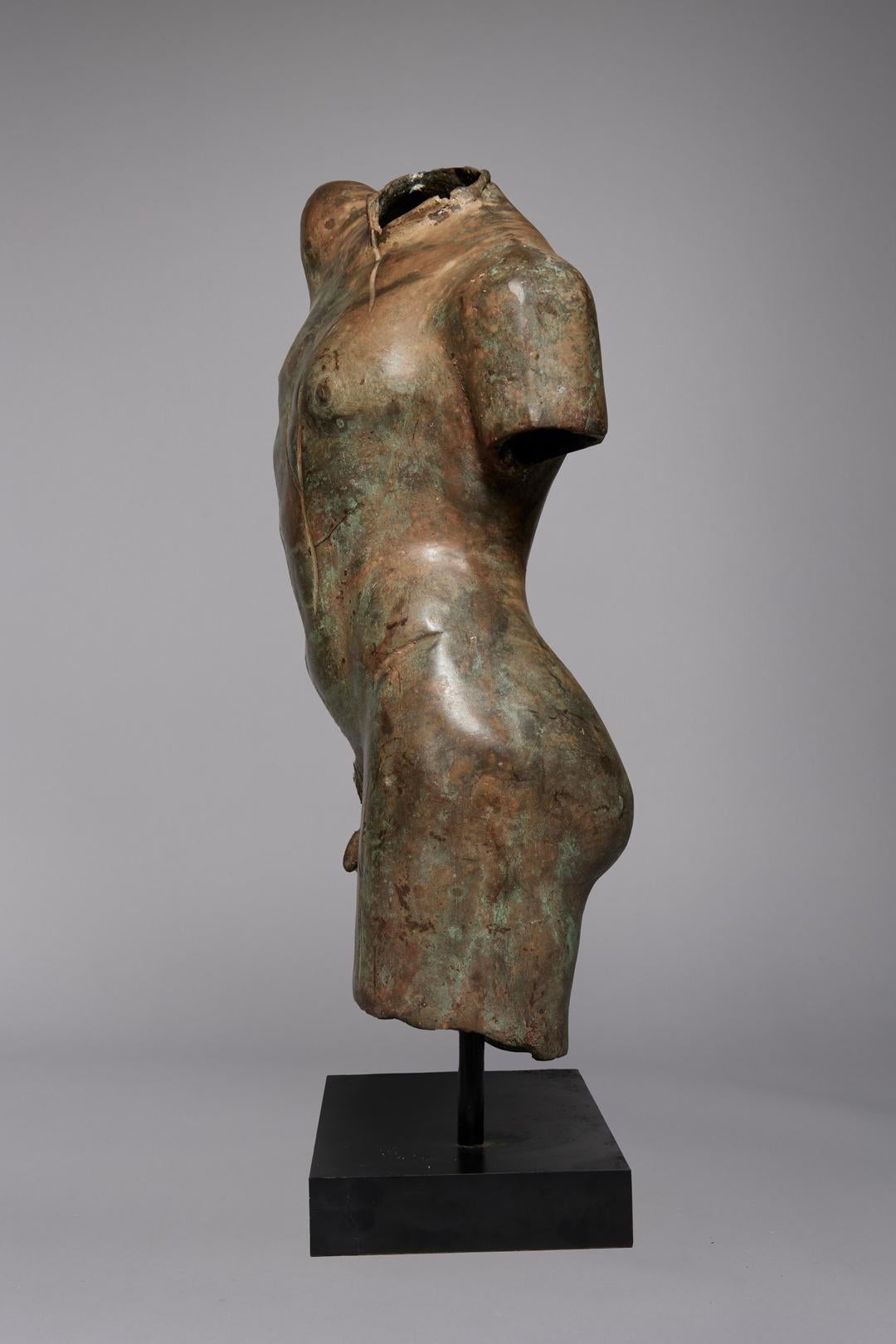 Patinated Bronze Torso after the Antique, 19th/20th Century For Sale 1