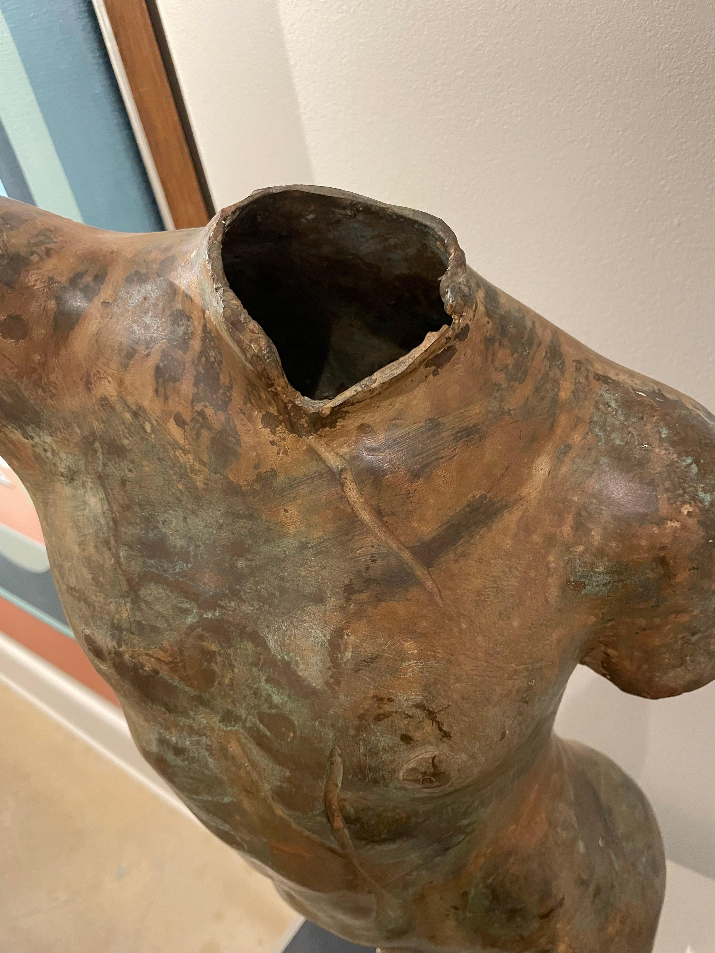 Patinated Bronze Torso after the Antique, 19th/20th Century For Sale 5