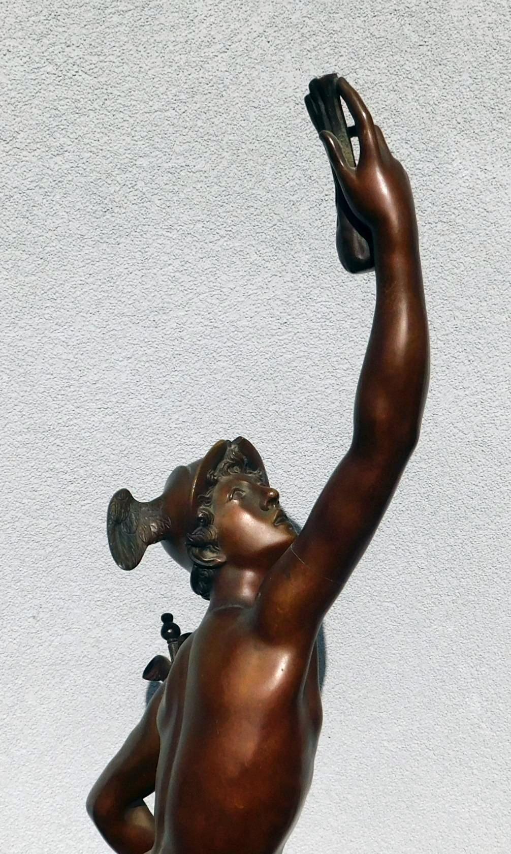 P & A. Guerin, New York Mercurio di bronzo - XIX secolo - Figurative Sculpture Oro di Unknown