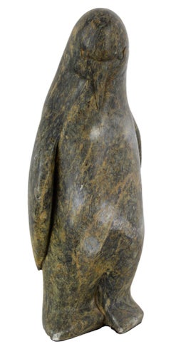 "Penguin" - Steatite Stone Hand Carved Sculpture, St. Lawrence Island Eskimo Art