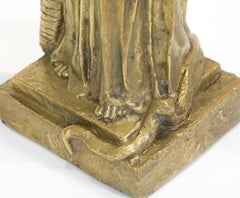 Scultura in bronzo di ballerina Peplophoros, Italia, circa inizio XX secolo