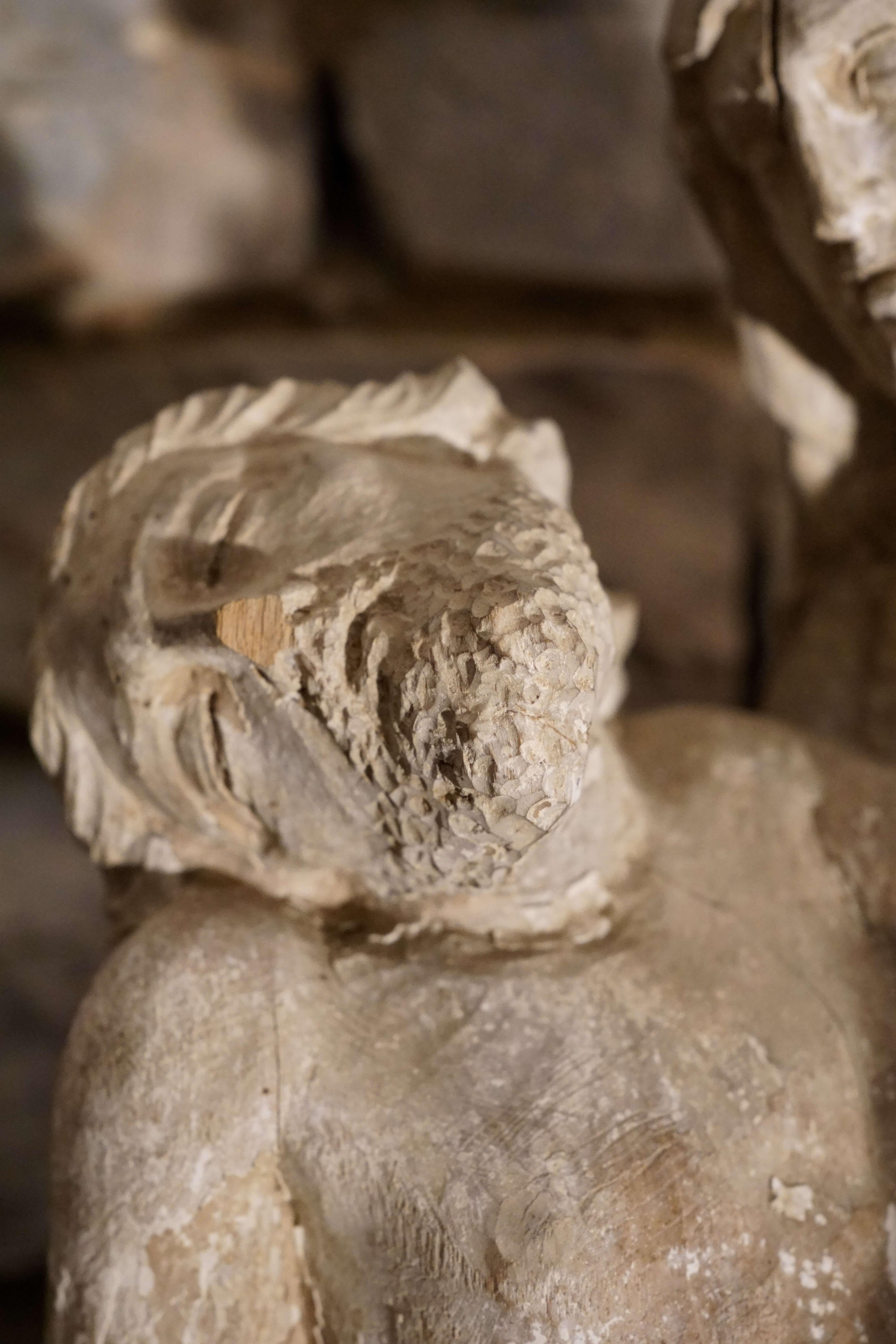 Pieta Sculpture en bois de tilleul franco-bourguignonne fin XVe siècle en vente 3