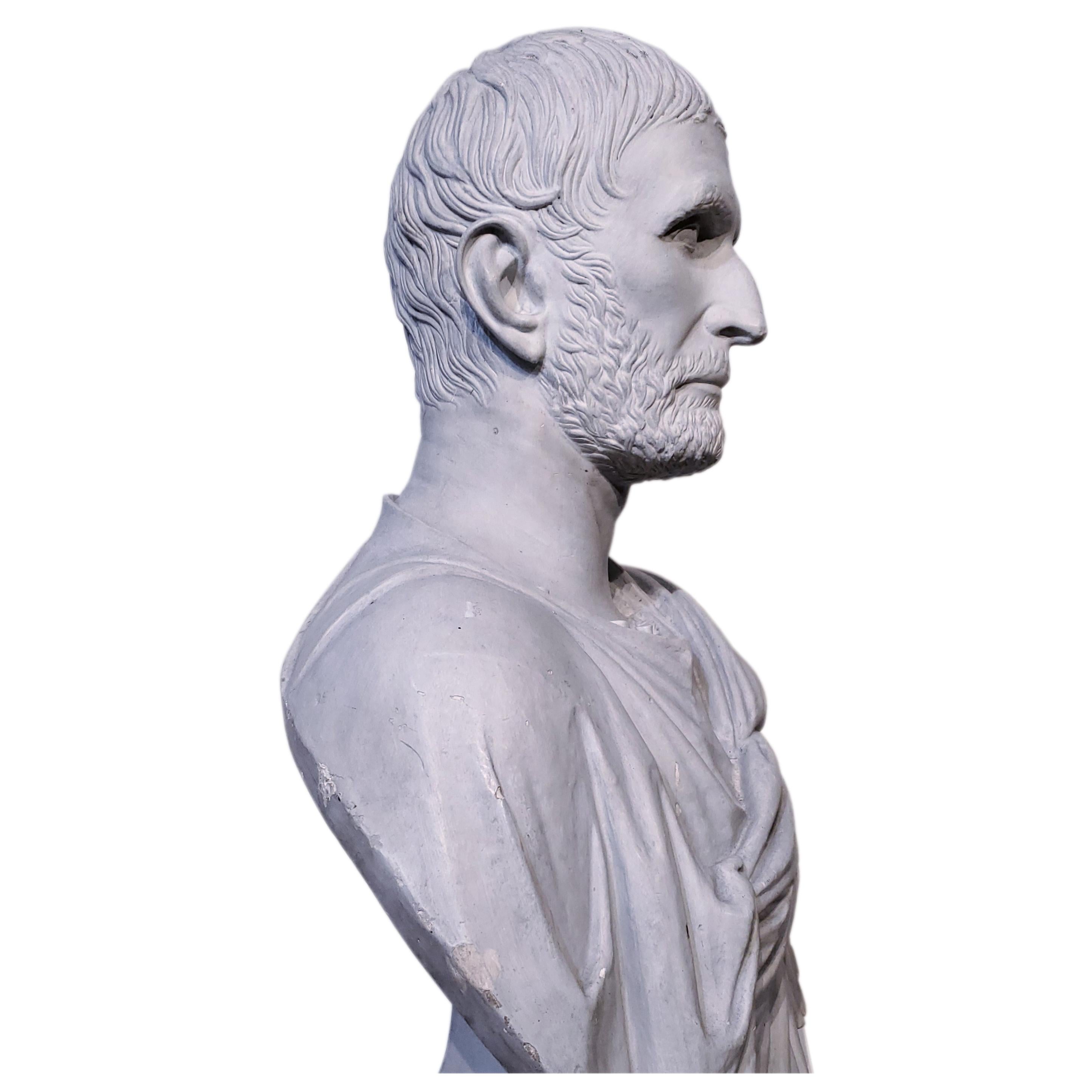 Plastische Gipsbüste des römischen Kaisers:: Capitoline Brutus (Lucius Junius Brutus) (Alte Meister), Art, von Unknown