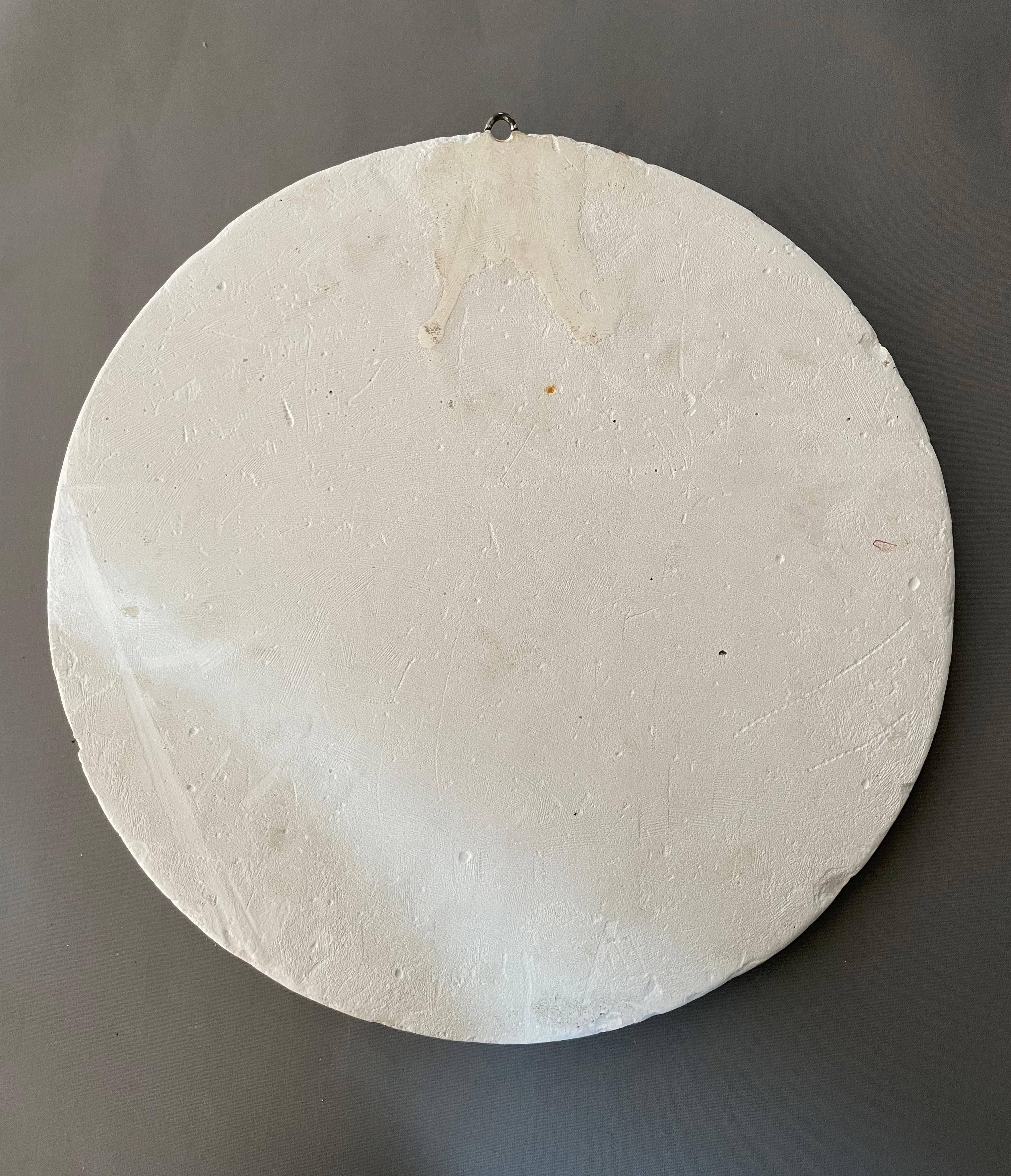 Plaster Profile, Medallion Signed A. Girard 1873 For Sale 1
