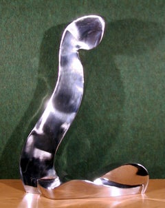 Polished Chrome L-Shaped Sculpture