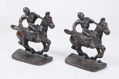 Polo Player Bookends in Bronze