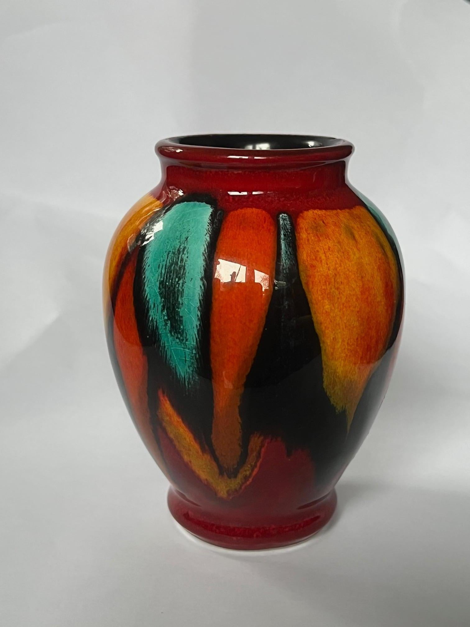 Unknown Figurative Sculpture - Poole Pottery Volcano Vase