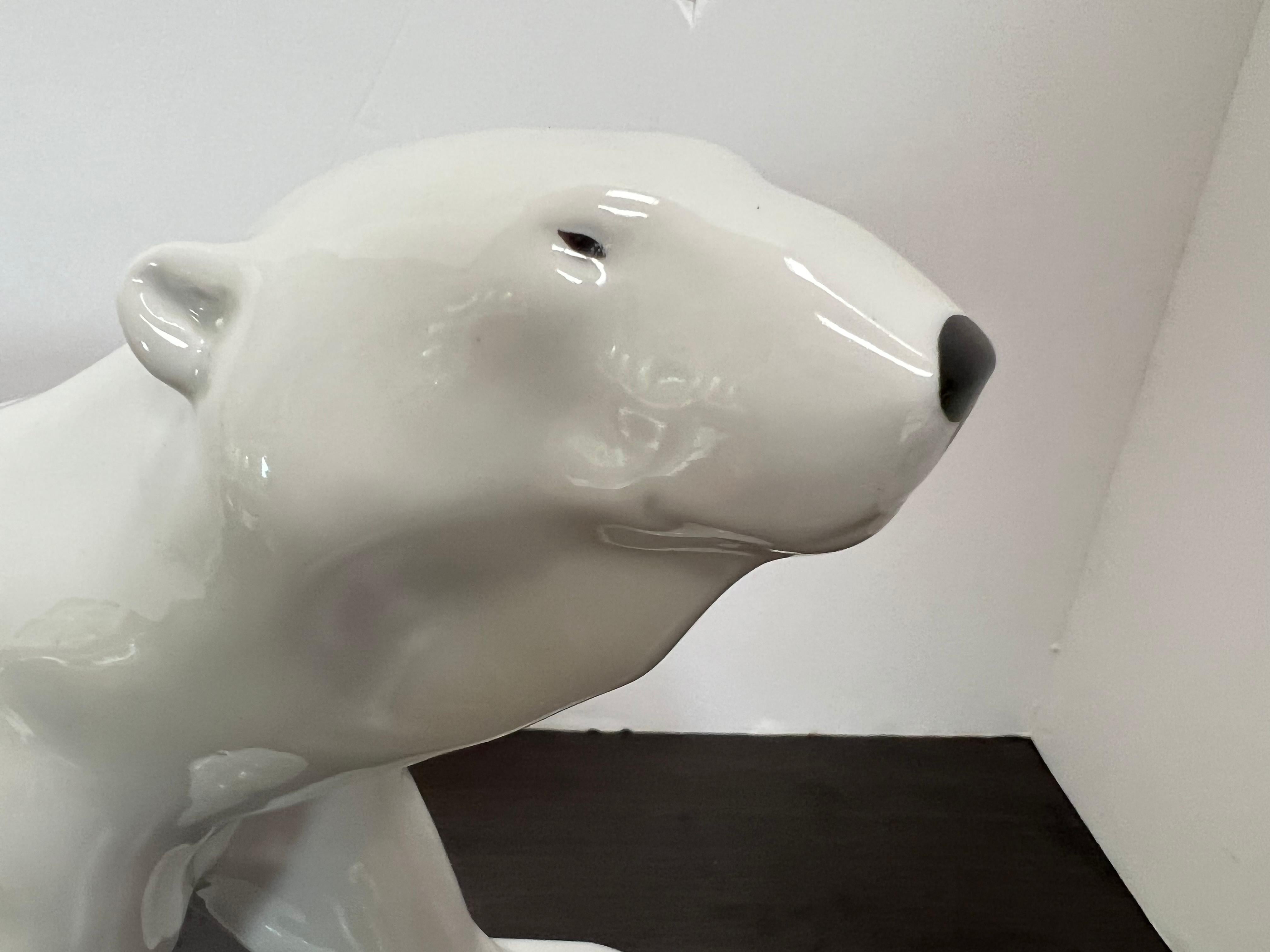 Porcelain Bear by Russian Lomonosov Imperial Factory  #2 - Gray Figurative Sculpture by Unknown