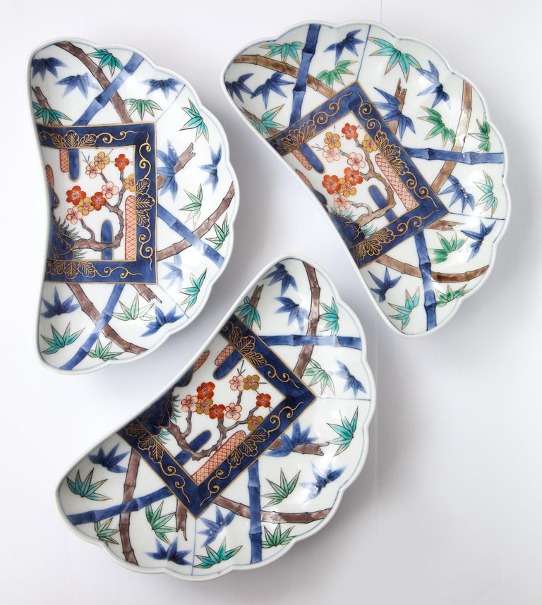 Unknown Porcelain Japanese Plates by Fukuemon For Sale at 1stDibs