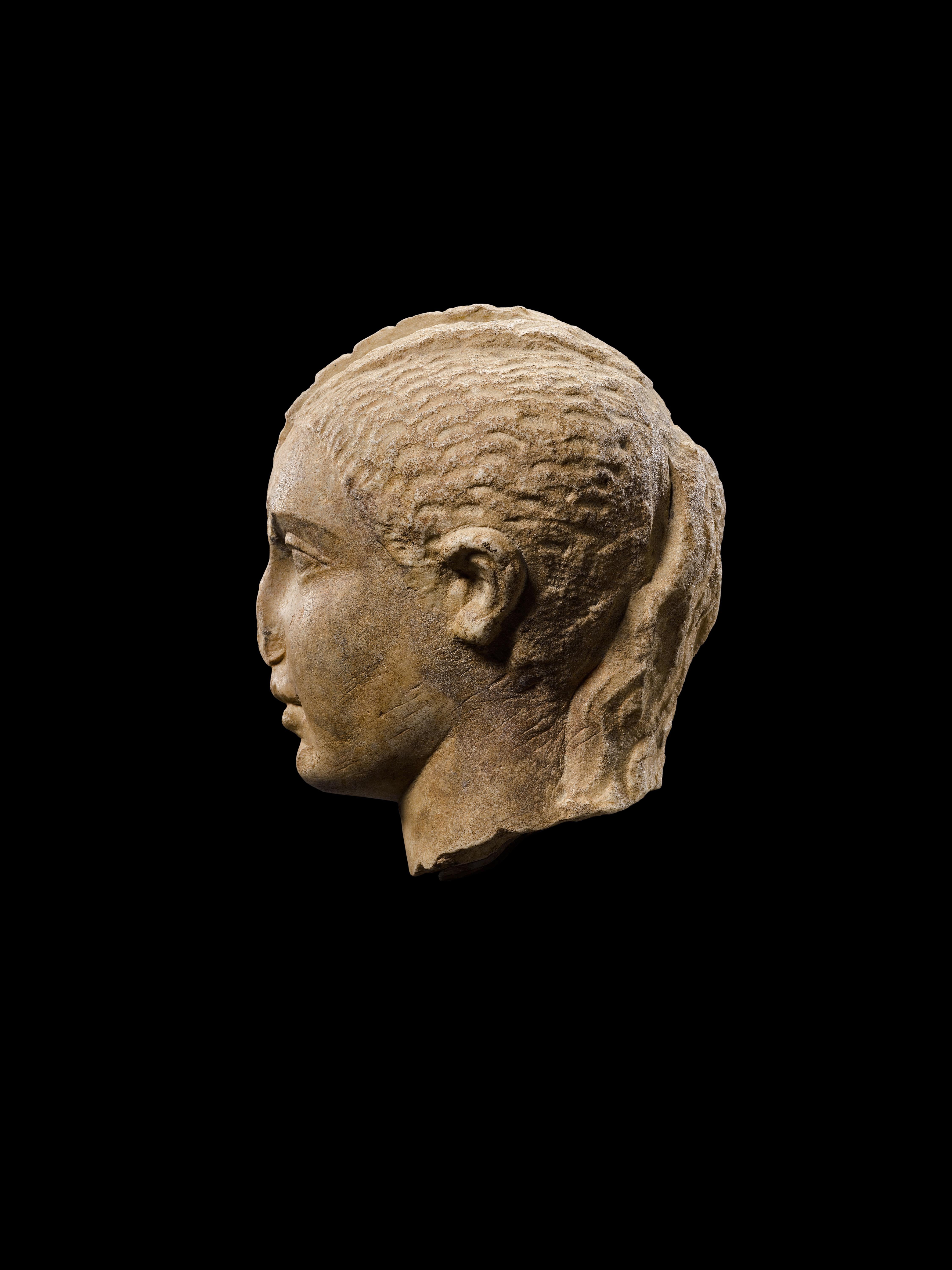 ANCIENTRoman MARBLE SculPTURE PORTRAIT HEAD OF A GIRL im Angebot 2