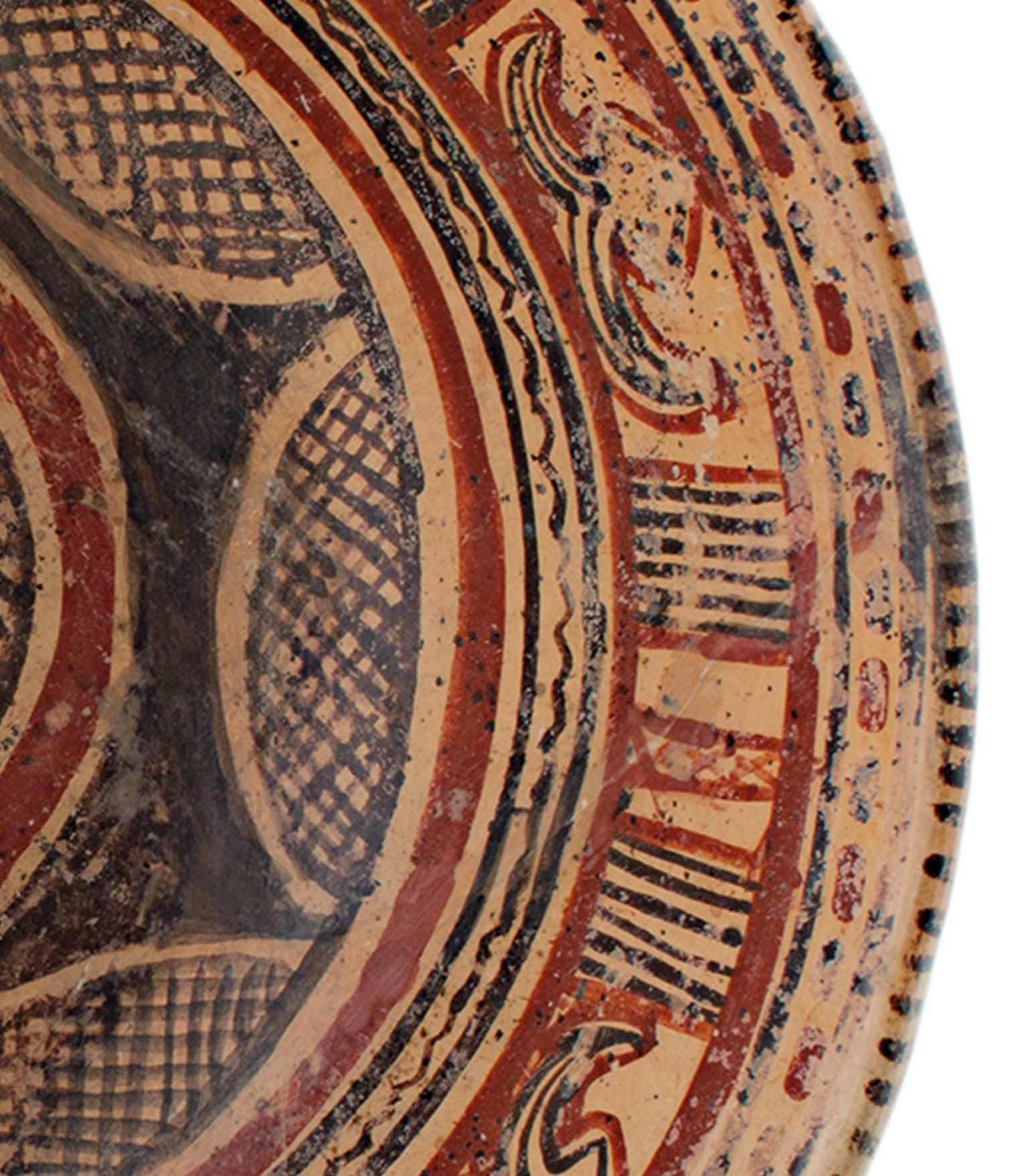 „Prekolumbianische Chinesco-Schale“, glasierte Keramik, um 300 v. Chr. (Geometrische Abstraktion), Sculpture, von Unknown