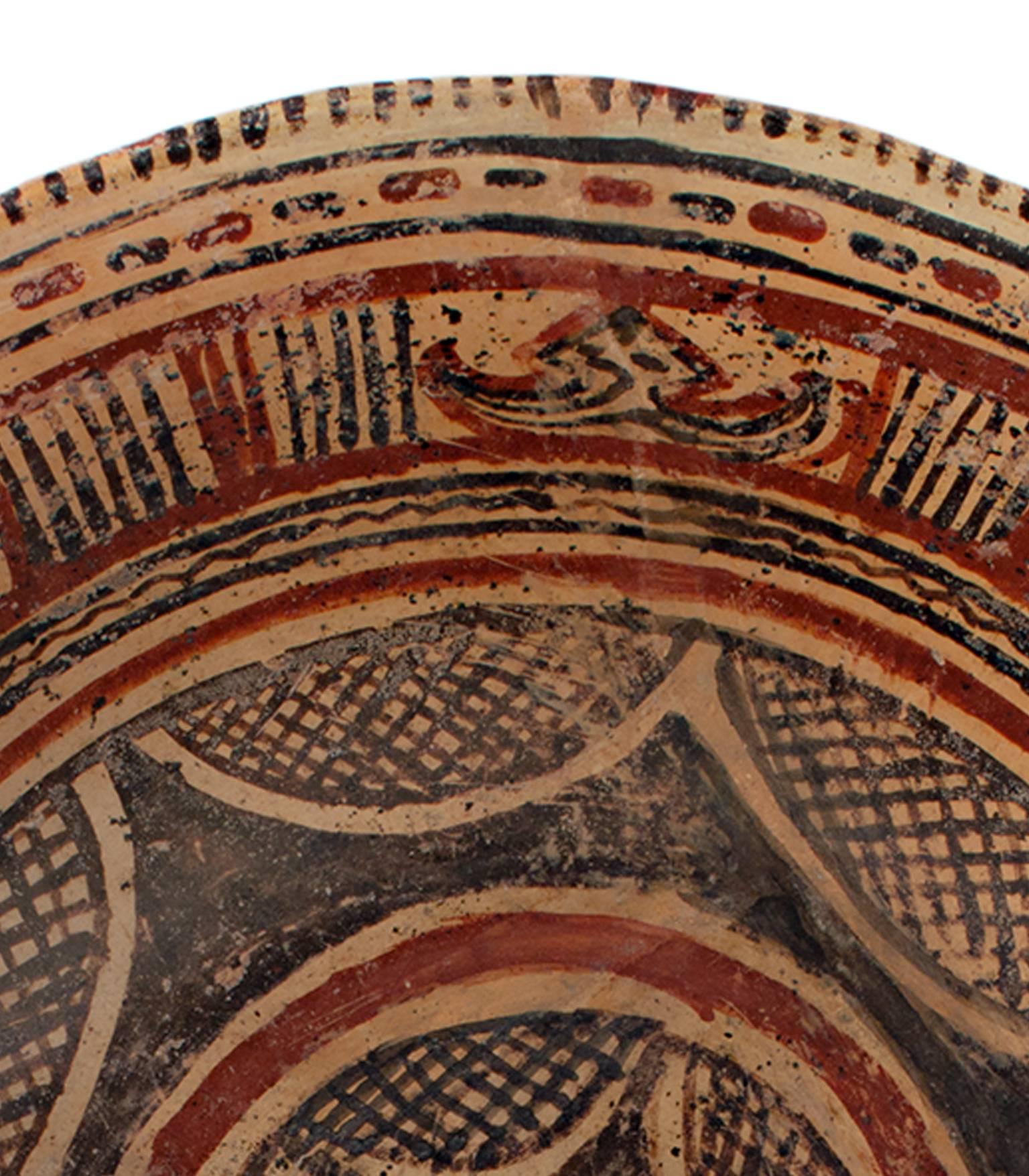 „Prekolumbianische Chinesco-Schale“, glasierte Keramik, um 300 v. Chr. (Braun), Abstract Sculpture, von Unknown