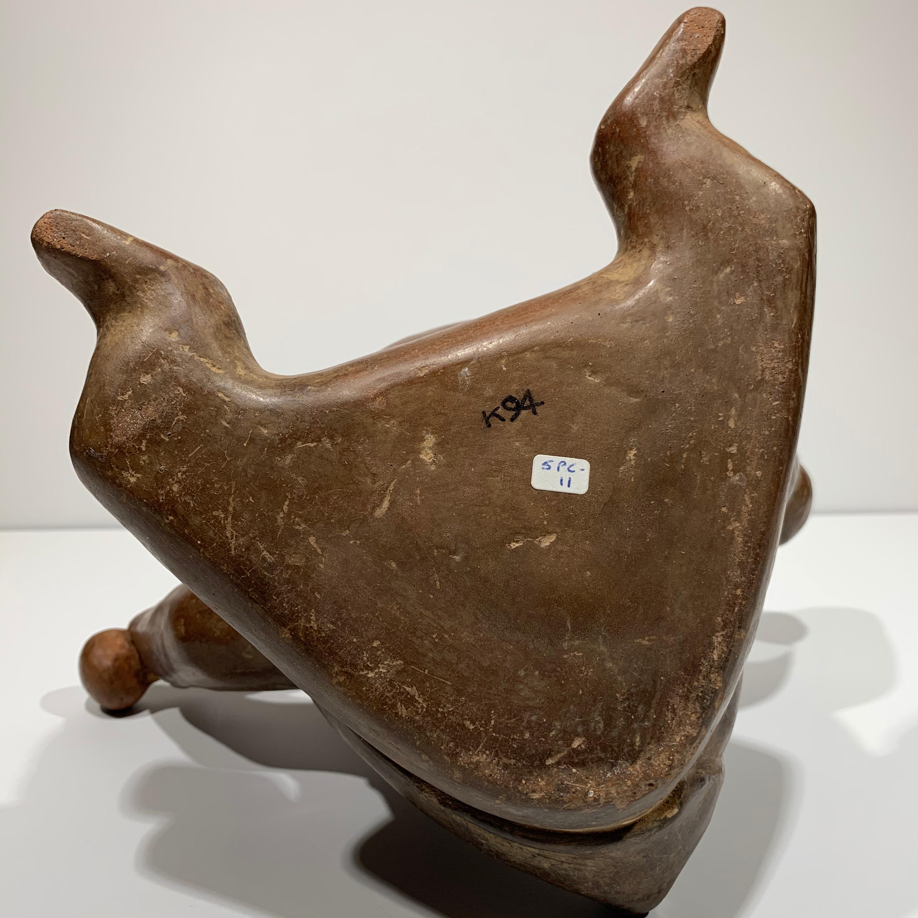 Pre-Columbian Colima Shaman terracotta figure vessel Mexican sculpture  For Sale 6