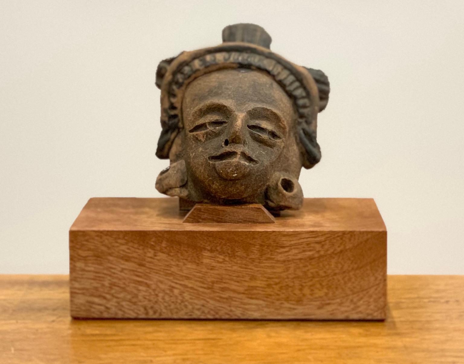Unknown Figurative Sculpture - Pre Columbian – Mayan – Kinich Ahau – The Yucatec Mayan Sun God