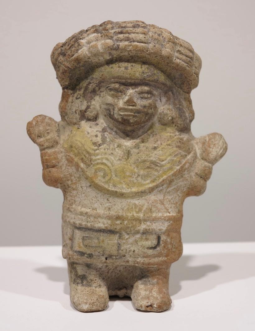 Unknown Figurative Sculpture - Pre-Columbian, Veracruz Mexico, Napiloa Priestess Rattle figural sculpture