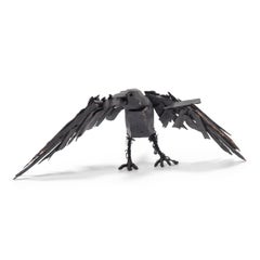 "Protector One" Folk Art Crow Sculpture