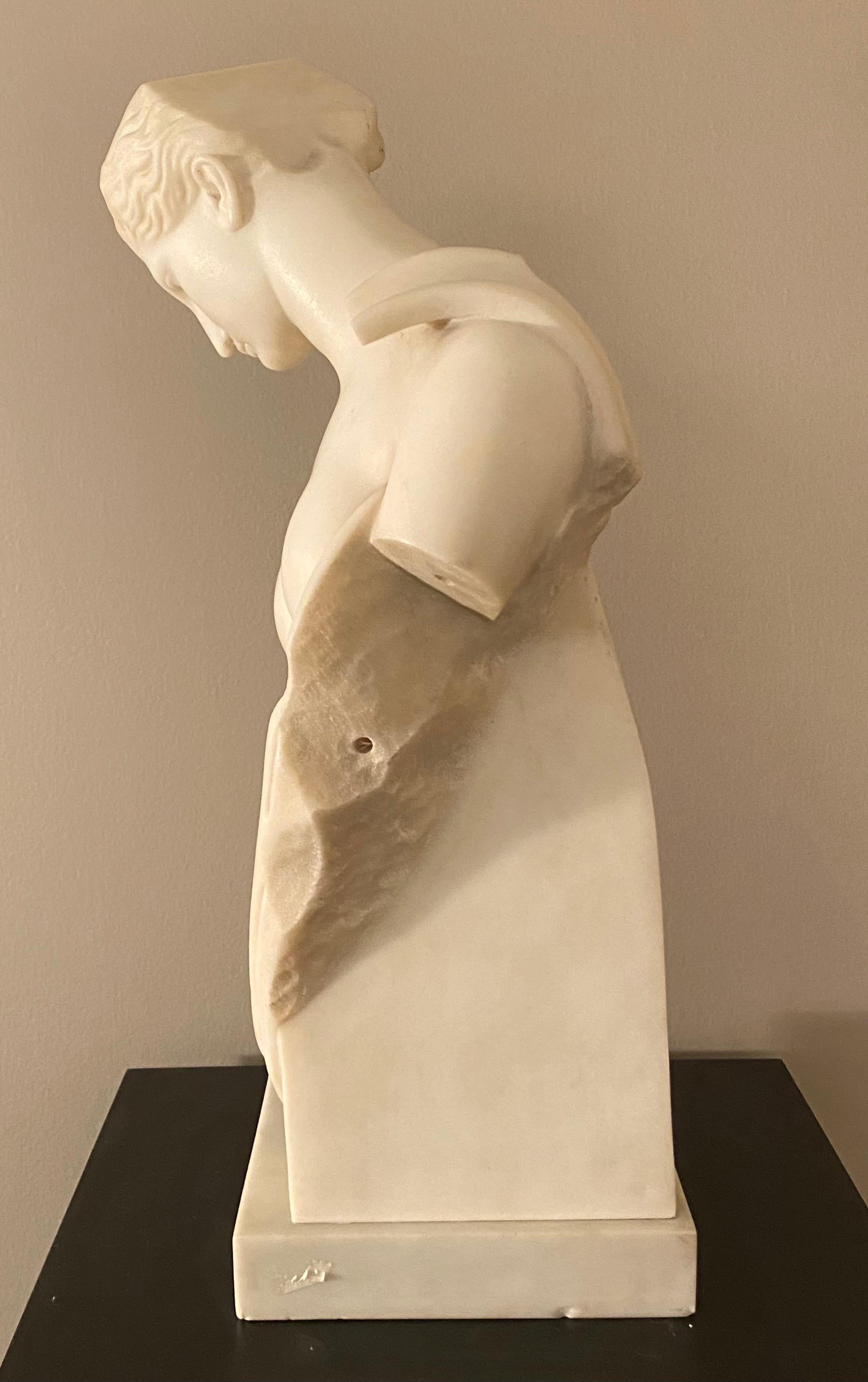 Psyche of Capua Marble Sculpture - Brown Figurative Sculpture by Unknown