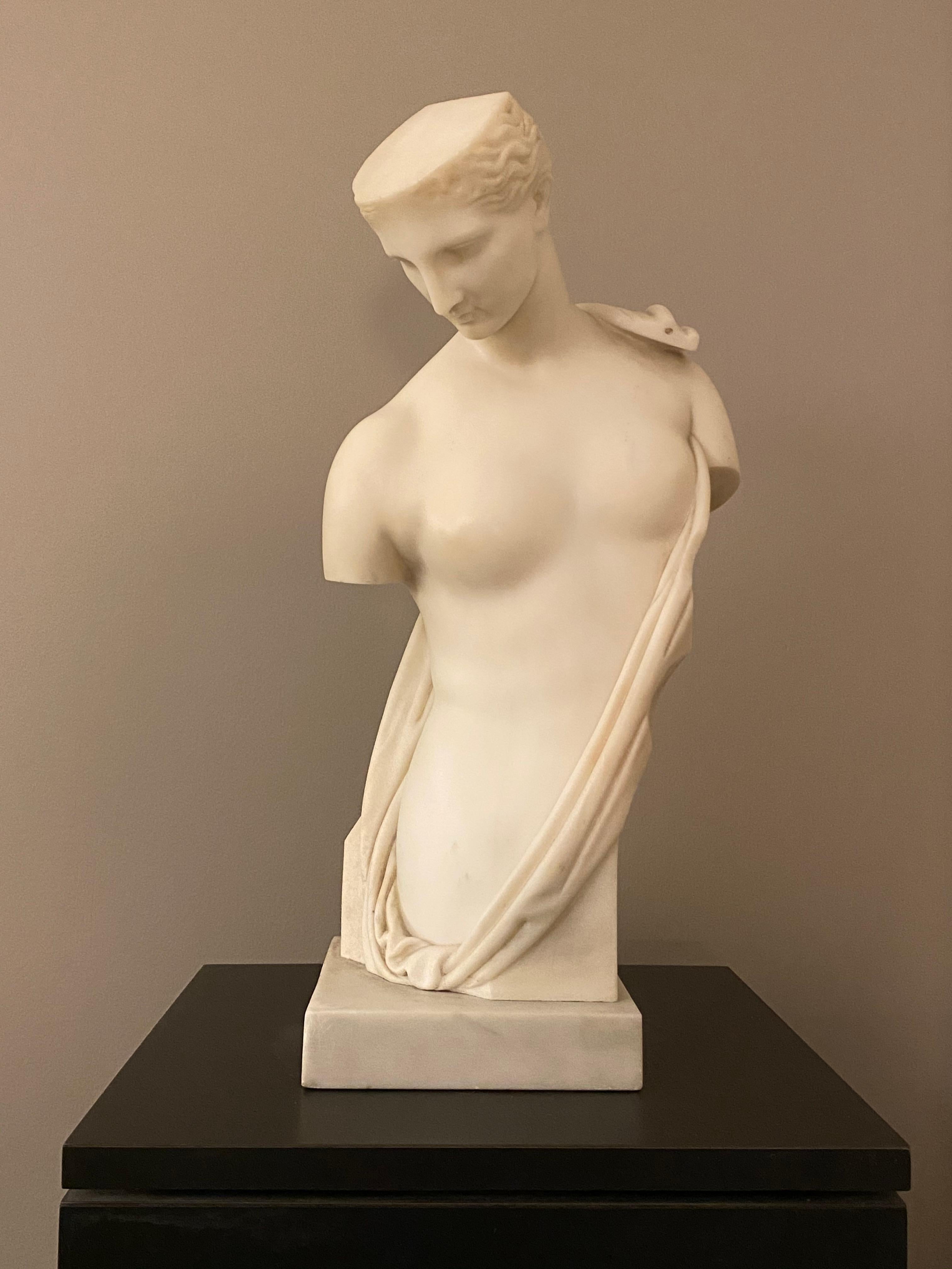 Unknown Figurative Sculpture - Psyche of Capua Marble Sculpture