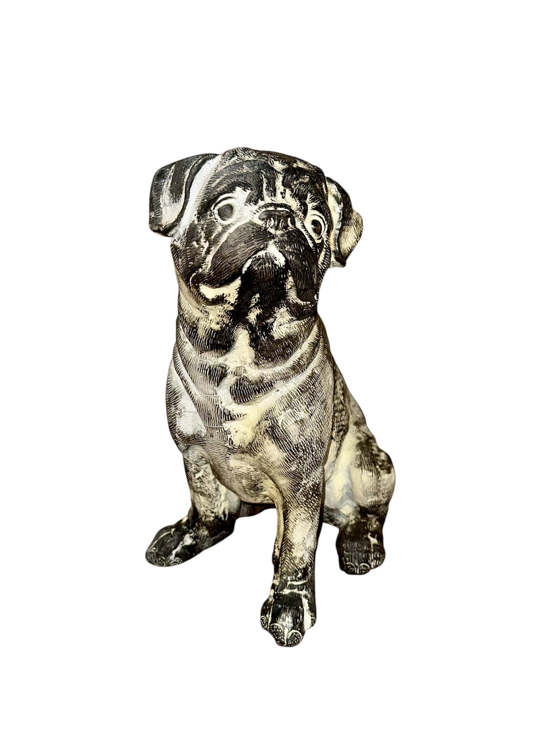 Scultura di cane in alluminio contemporanea - dipinta a mano - Sculpture Astratto di Unknown