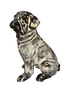 Contemporary Aluminium Dog Sculpture- Hand Painted
