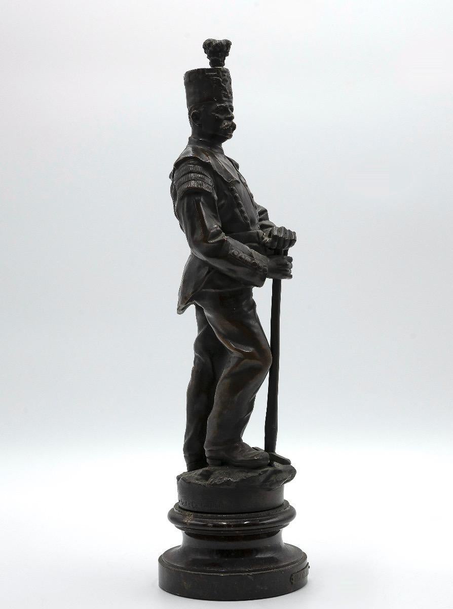 Ferroviario - Escultura de bronce la fundición Gladenbeck - Principios del siglo XX - Sculpture Moderno de Unknown