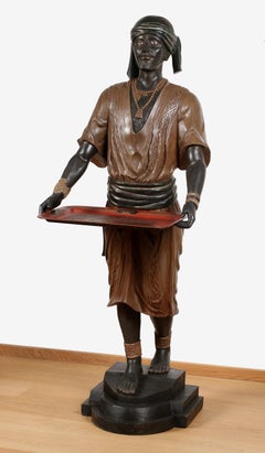 Antique Life-size advertising Figure from a former German grocery store around 1900