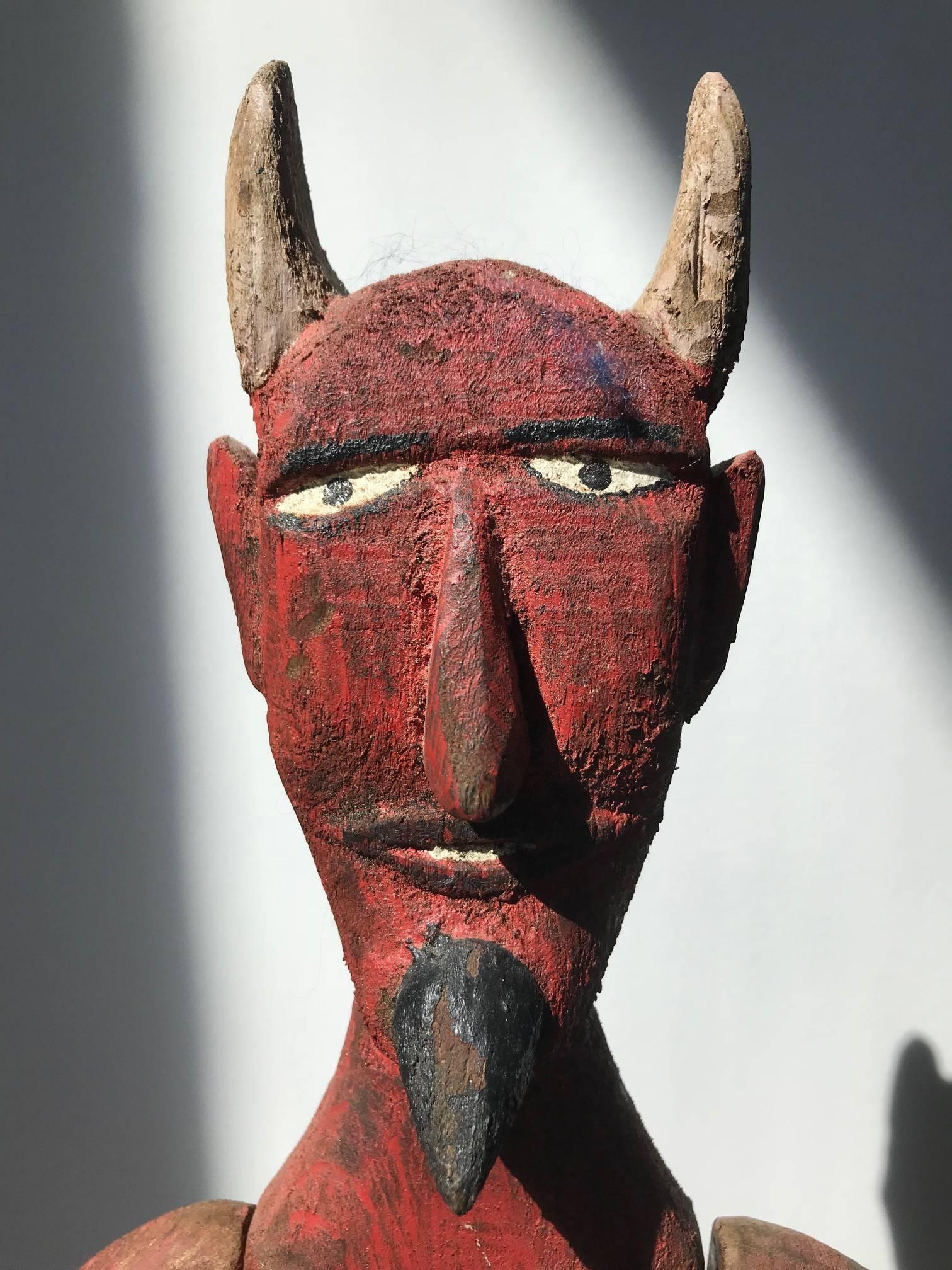 Diable rouge - Sculpture de Unknown