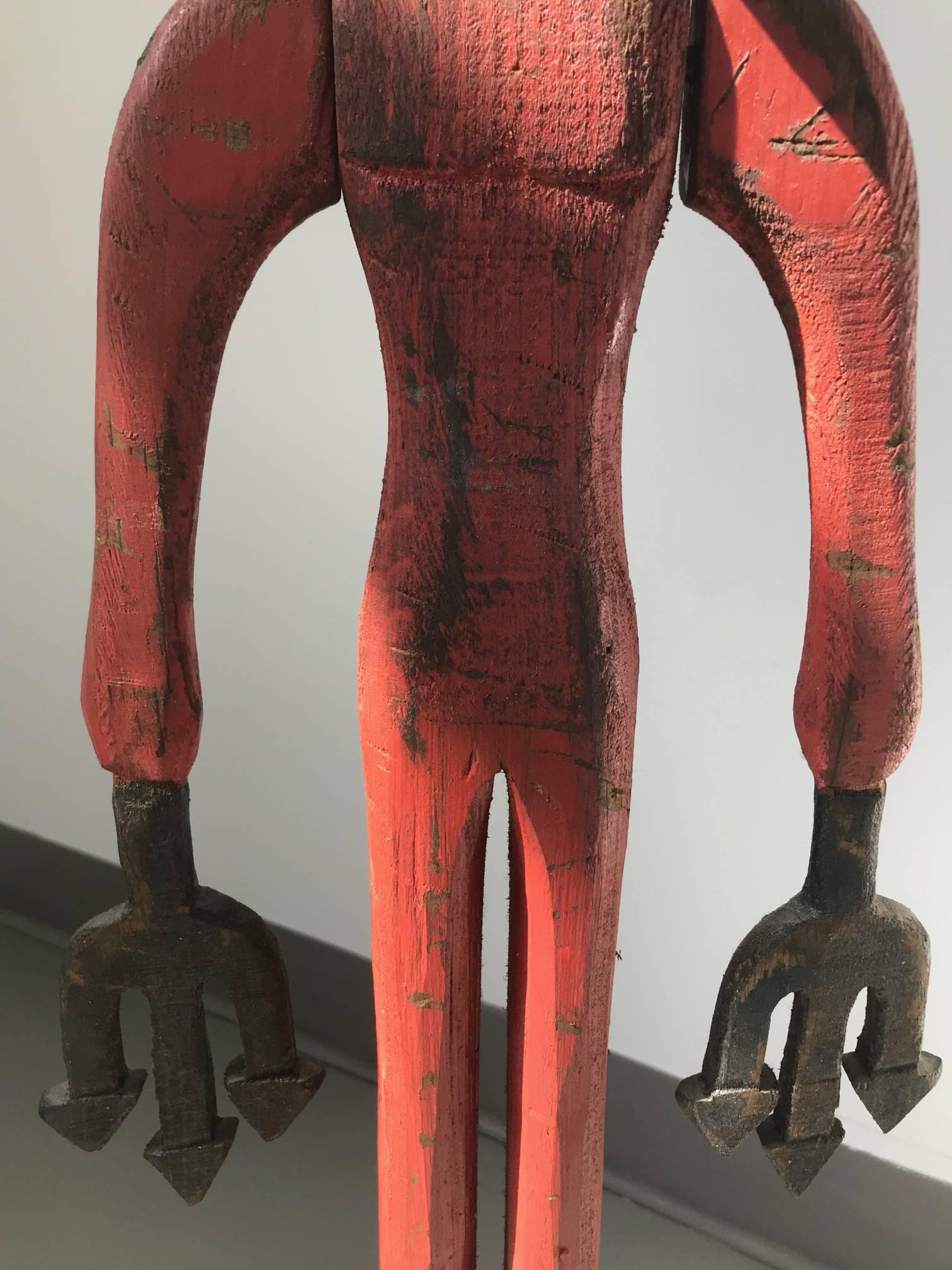 Diablo Rojo - Sculpture Arte popular de Unknown