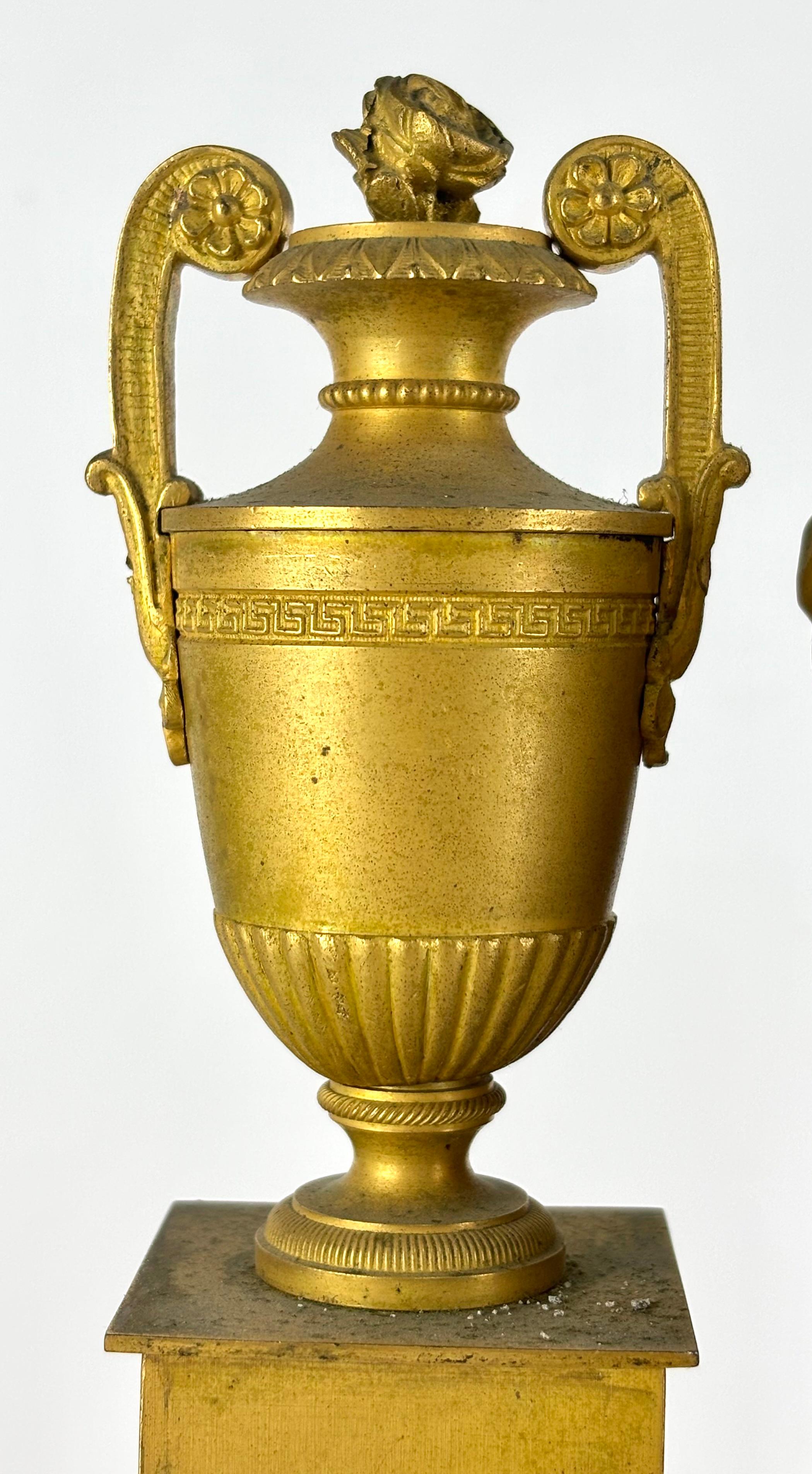 RELOJ SOBREMESA IMPERIO - BRONCE DORADO AL MERCURIO - FRANCIA 1810-15 For Sale 2