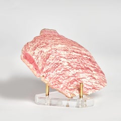 Rhodochrosite Mineral Specimen on Lucite Base