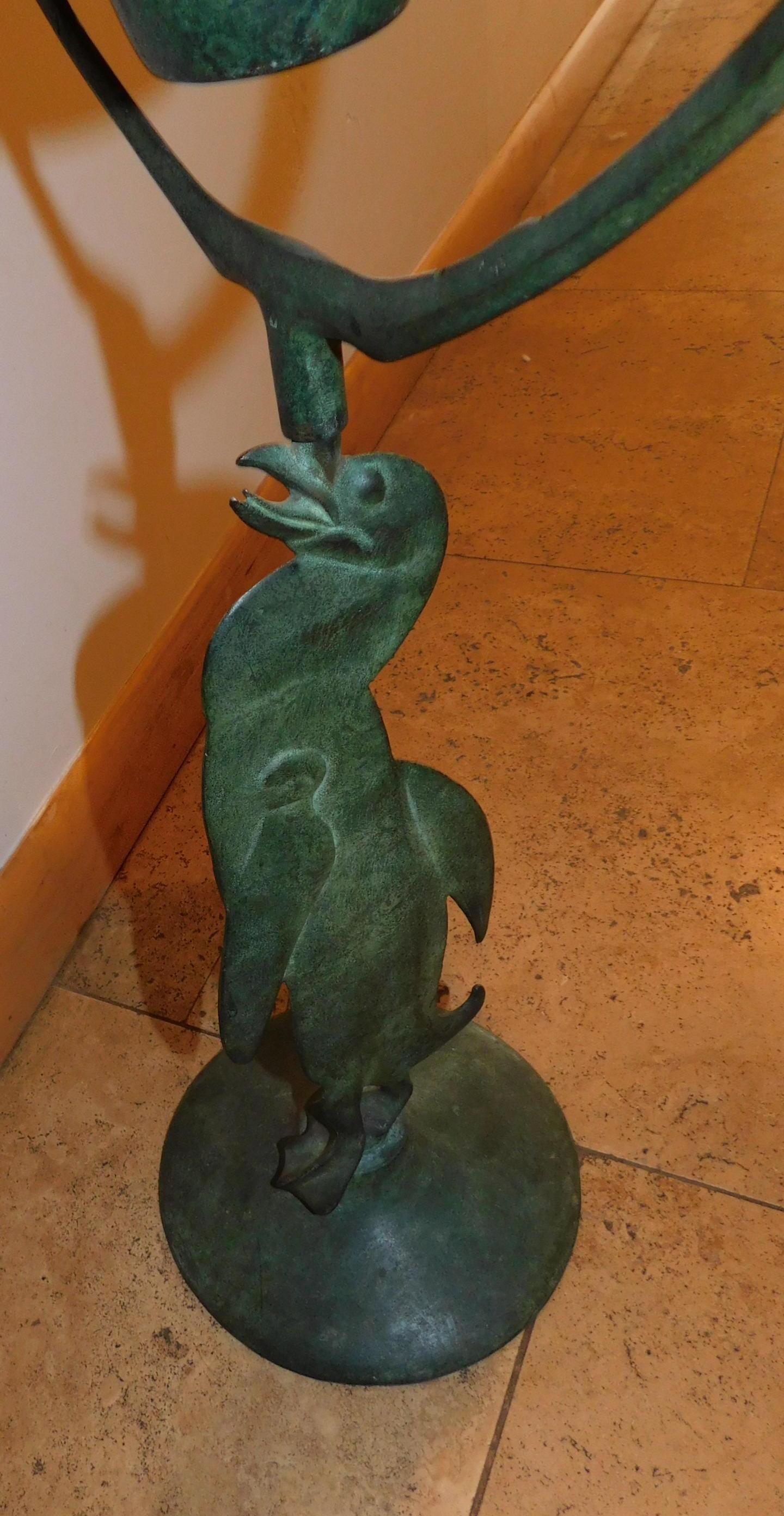 Robert Garret Thew American Sculptor Rare Art Deco Bronze Cigar Stand, Penguin For Sale 1