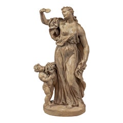 Rococò Italian artist - 18th century terracotta figure sculpture - Allegory