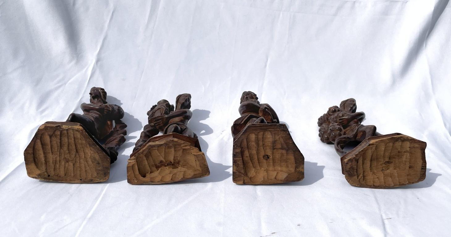 Rococò Venice - Set of four 18th century carved wood sculptures - Seasons For Sale 16