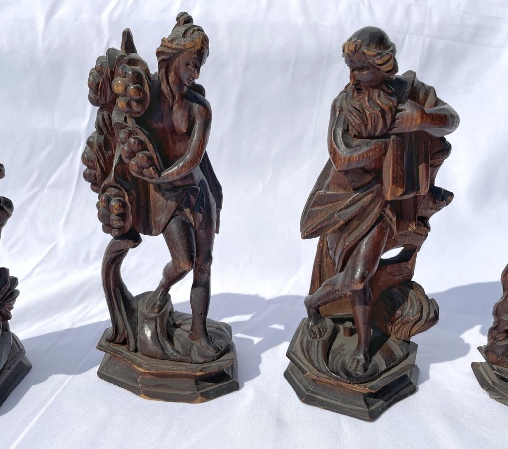 Rococò Venice - Set of four 18th century carved wood sculptures - Seasons For Sale 1