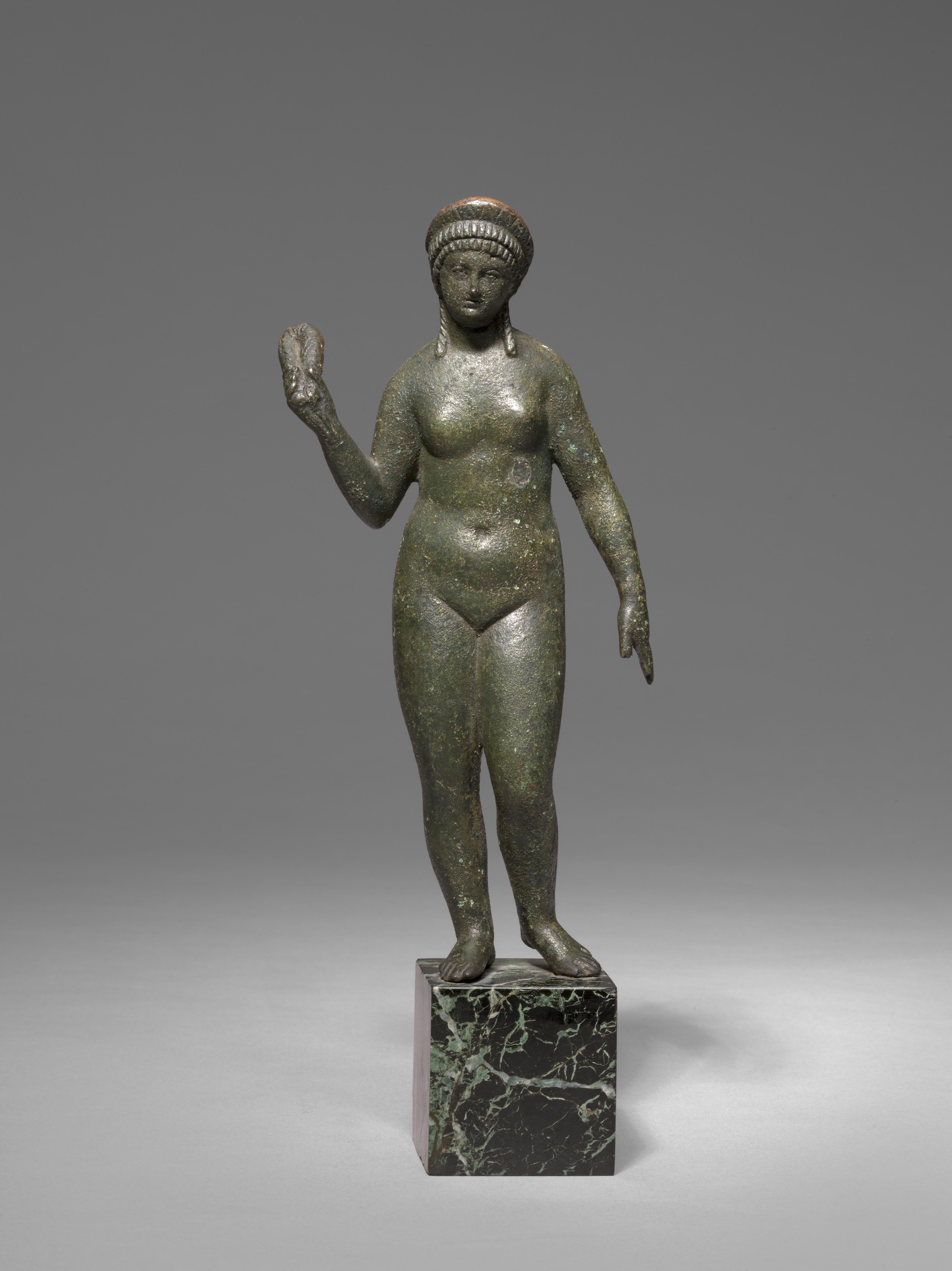 Unknown Figurative Sculpture - Roman Bronze Figure of Aphrodite, 2nd Century AD