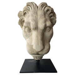Antique Roman Carrara Marble Lioness