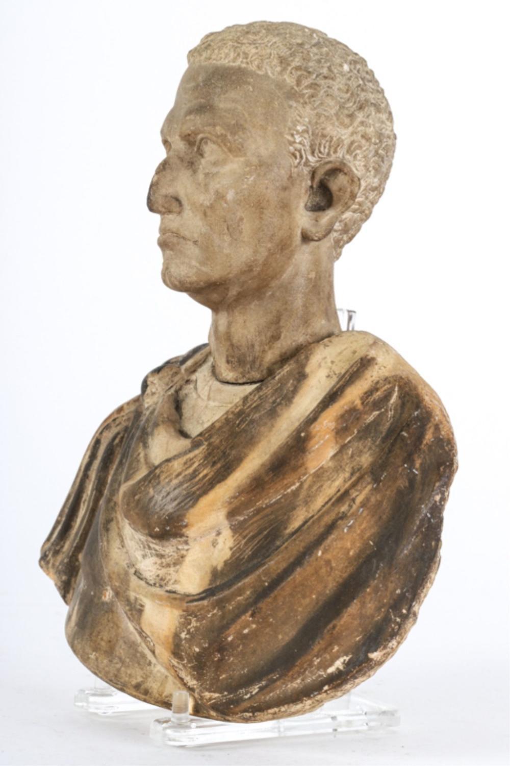 Unknown Figurative Sculpture - Roman Marble Bust of Emperor, 1st/2nd Century AD