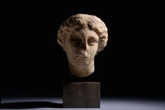 Roman Marble Head of Athena