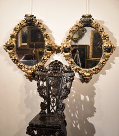 Roman master carver 17th century (II/II) Mirror Gold Italy Old master Wood Art