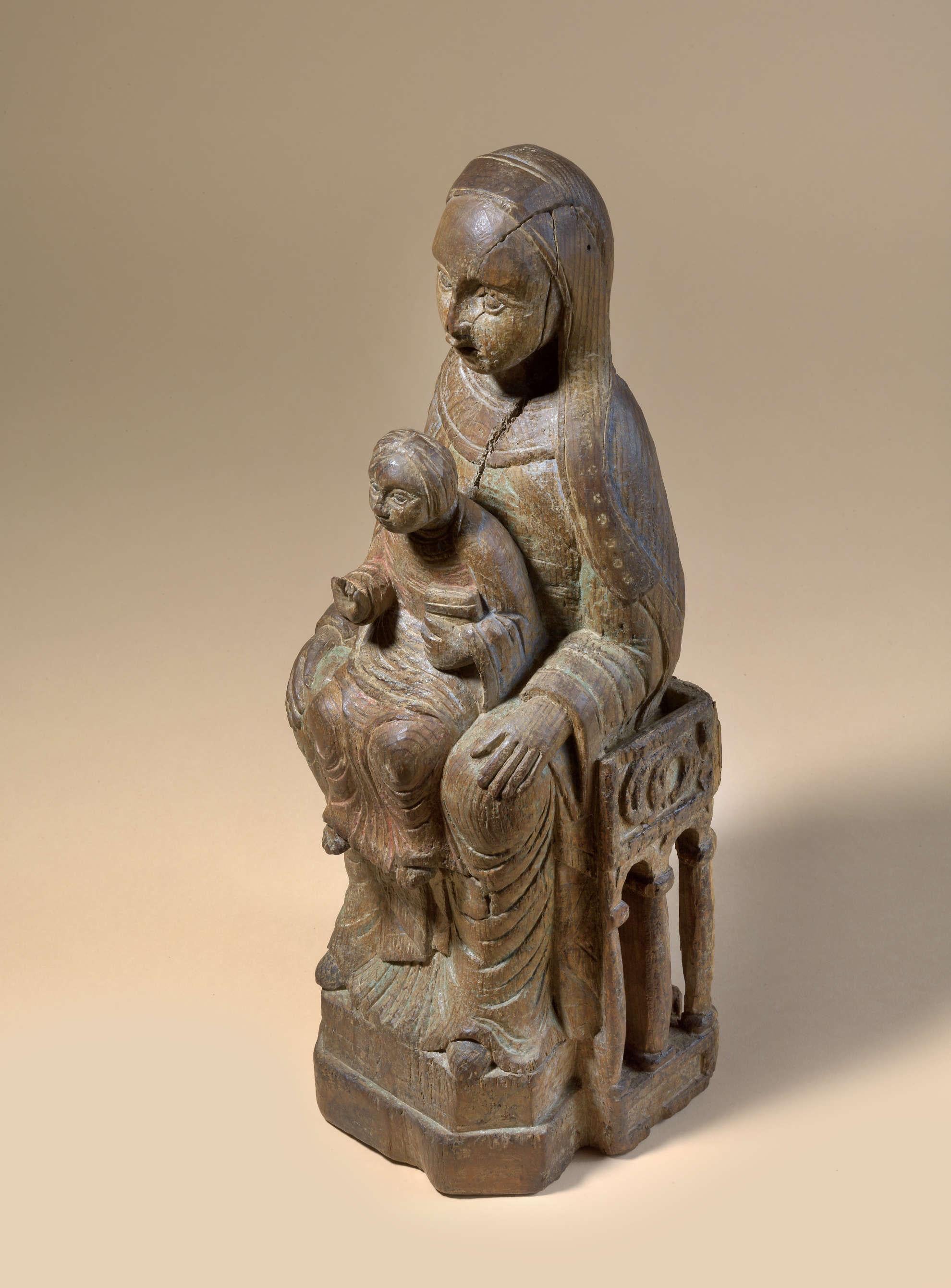 Romanesque Madonna - 1175/80 - Sculpture by Unknown