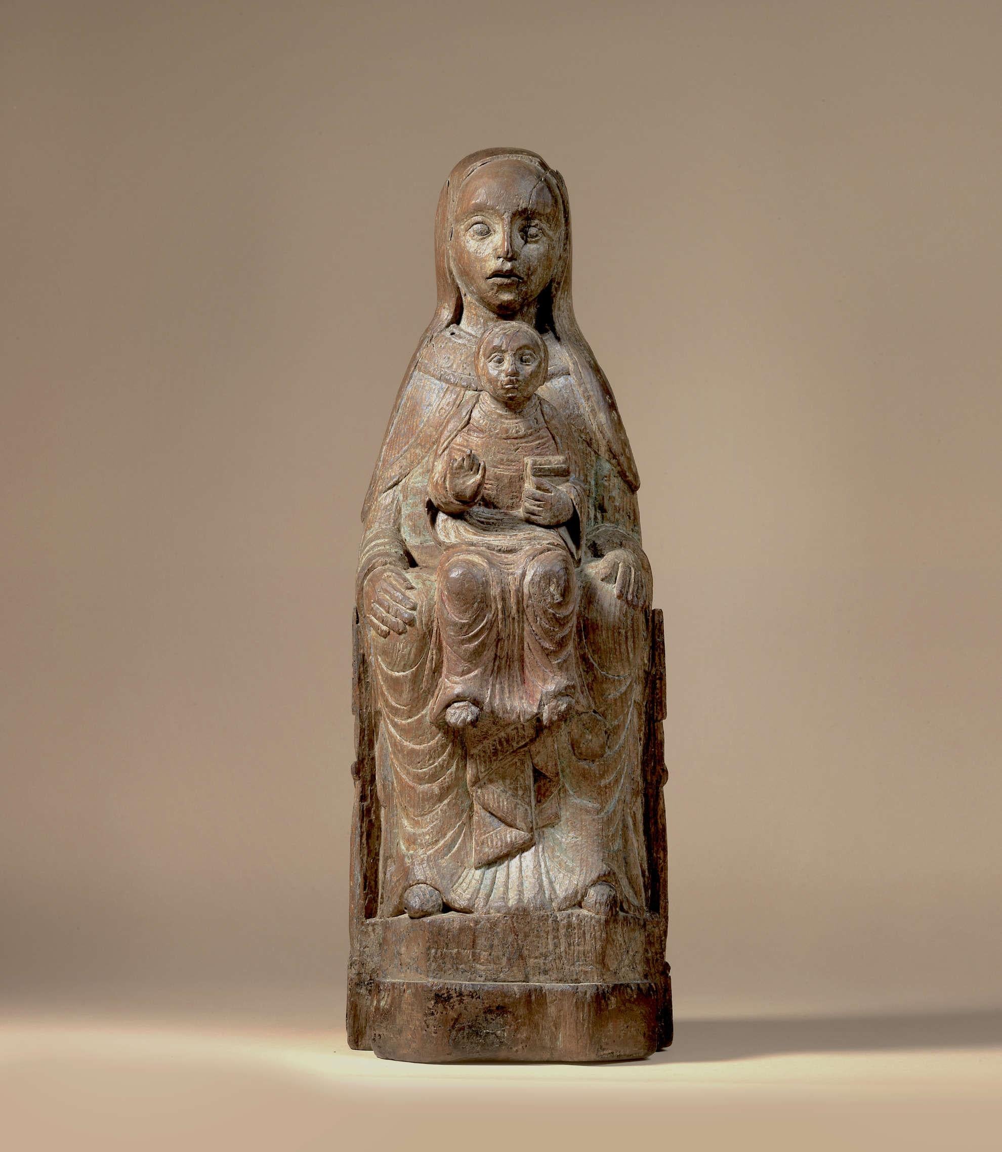 Madonna romaine - 1175/80 - Gothique Sculpture par Unknown