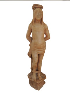 Saint Sebastian Lombard school. Italian Renaissance Carved alabaster.